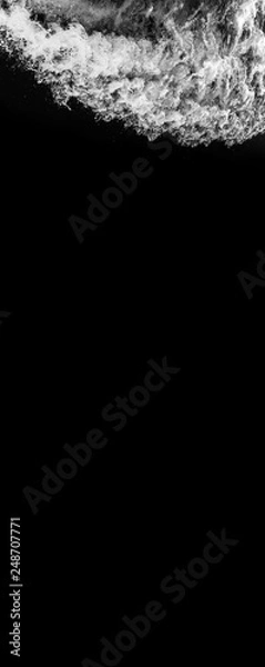 Fototapeta Sea wave photographed from aboard a sailing yacht. Top view. Soft focus..