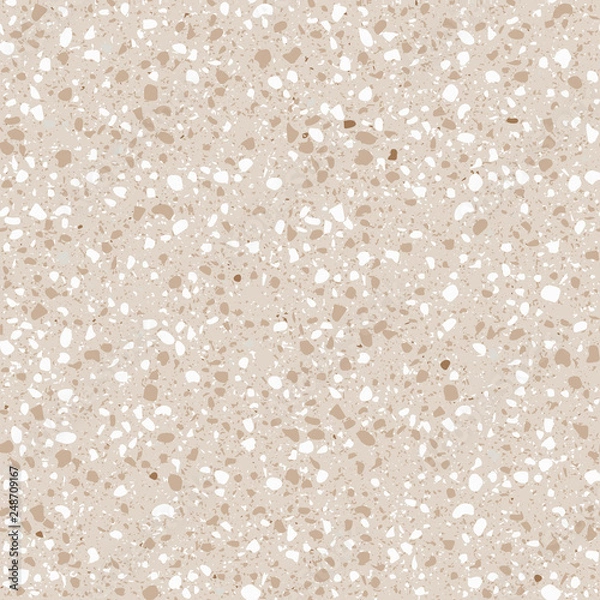 Fototapeta The texture of the classic Italian type of floor in the Venetian style consists of natural stone.