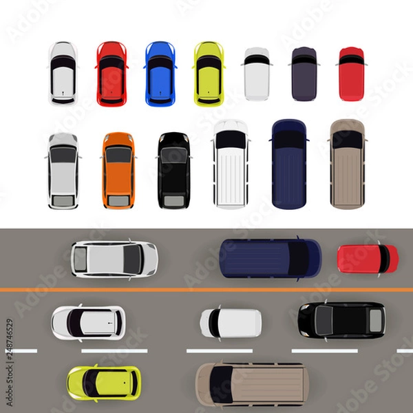 Fototapeta car_top_view_01