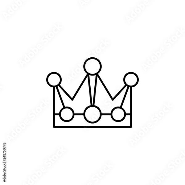 Fototapeta king crown icon. Element of royalty for mobile concept and web apps icon. Thin line icon for website design and development, app development. Premium icon