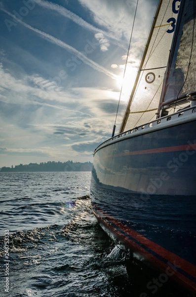 Fototapeta yacht in the sea