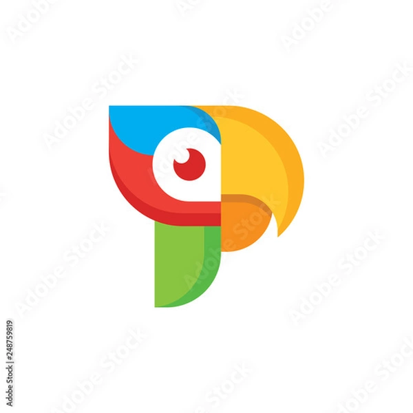 Fototapeta Parrot Logo Idea Vector