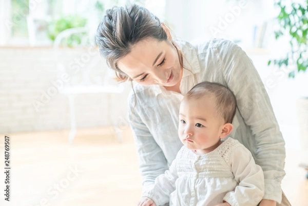 Fototapeta 赤ちゃんとママ