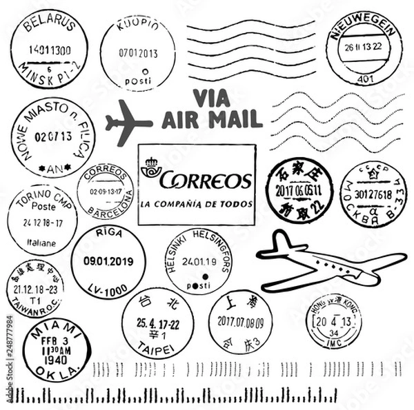 Obraz post cancellation stamps