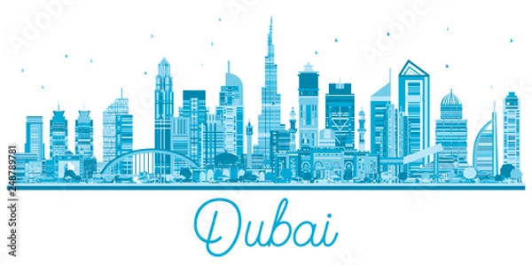Obraz Dubai UAE City Skyline with Modern Architecture.
