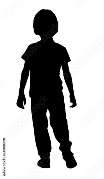 Fototapeta Stock Silhouette of little boy