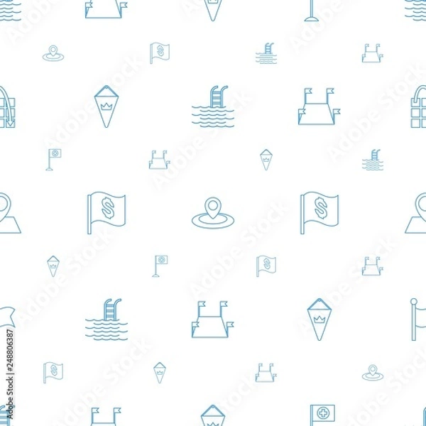 Fototapeta location icons pattern seamless white background