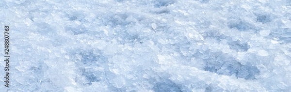 Obraz Broken crushed ice winter snow background