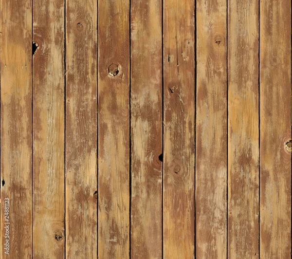 Fototapeta Distressed vertical wood board surface seamlessly tileable