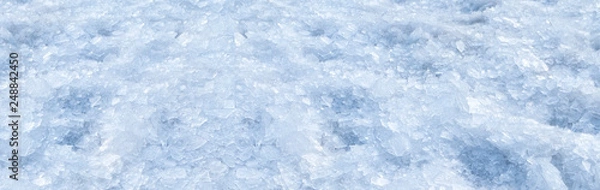 Obraz Broken crushed ice winter snow background