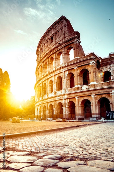 Obraz The ancient Colosseum in Rome at sunset
