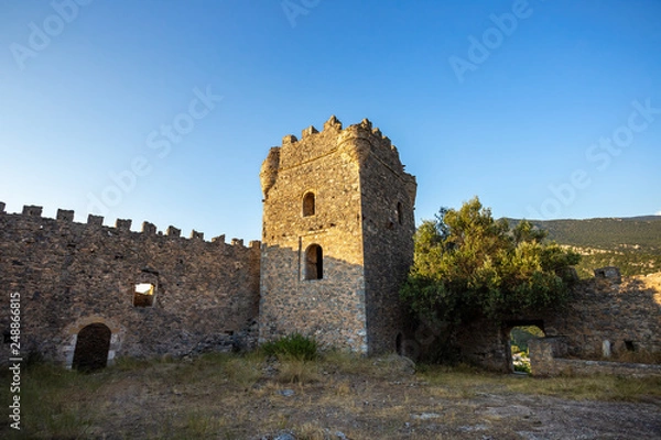 Obraz Kapetanakis yard - the medieval fortress in Messenia near Kalamata