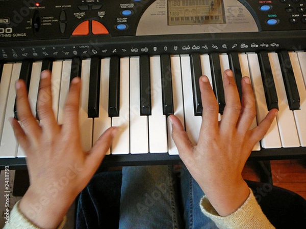 Fototapeta praktyka gry na fortepianie