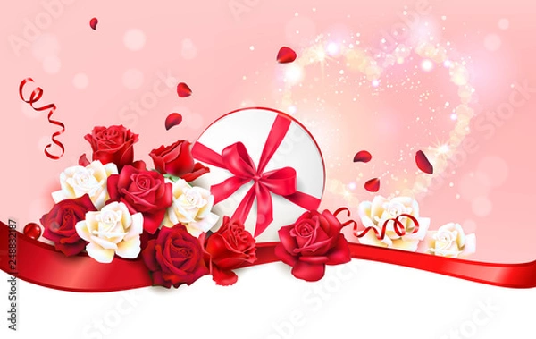 Obraz Valentines day vector card
