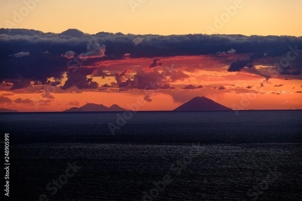 Obraz Coucher soleil STROMBOLI