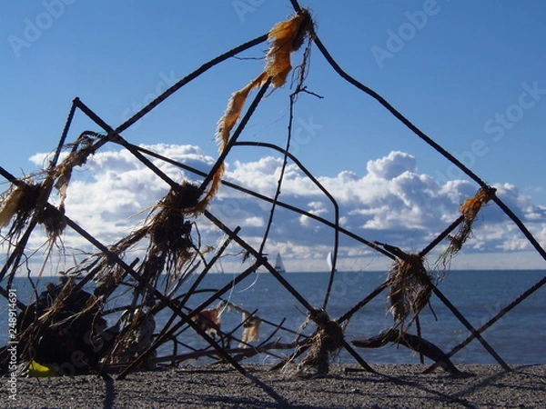 Obraz rete sulla spiaggia