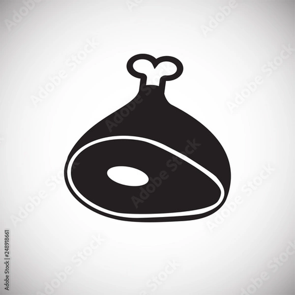 Fototapeta Meat icon on white background for graphic and web design, Modern simple vector sign. Internet concept. Trendy symbol for website design web button or mobile app