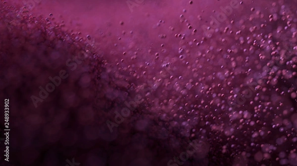 Fototapeta Violet Particles with Depth of Filed. Realistic 3D Illustration.