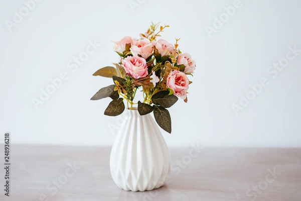 Obraz bouquet in a vase light background