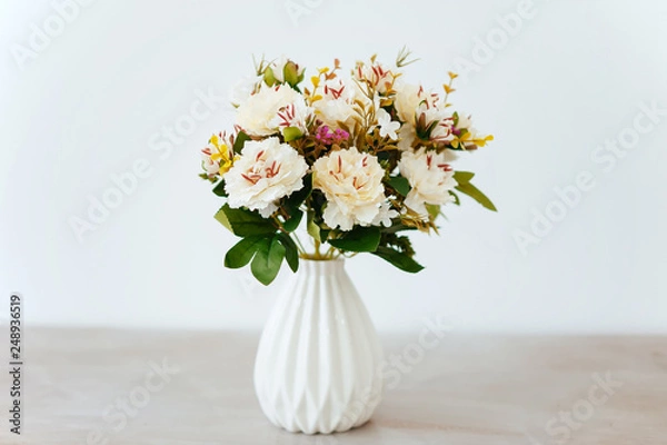 Obraz bouquet in a vase light background