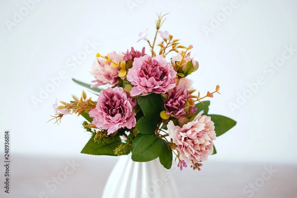 Obraz bouquet in a vase light background
