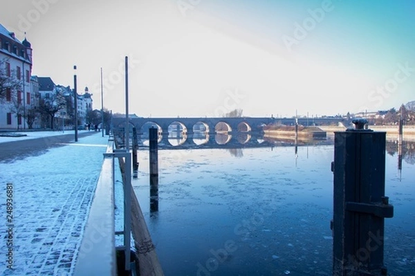 Obraz Ice on Moselle river 