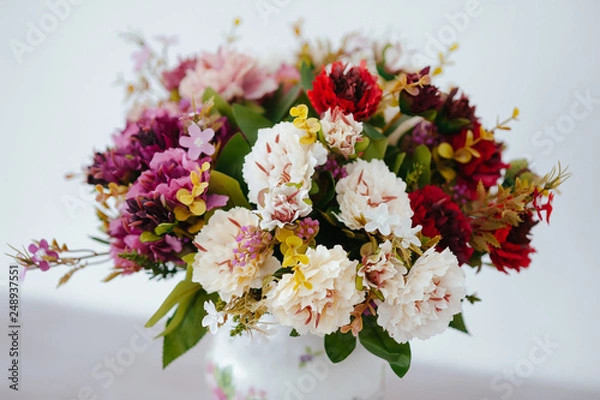 Obraz bouquet in a vase light background