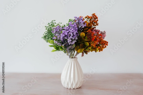 Obraz bouquet in a vase light background
