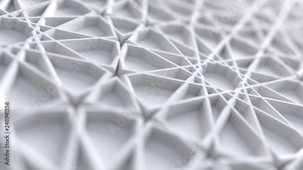 Obraz Abstract white arabic girih pattern background