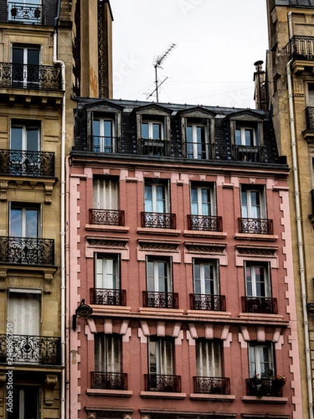 Fototapeta old houses in paris