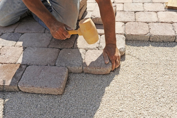 Fototapeta work paving