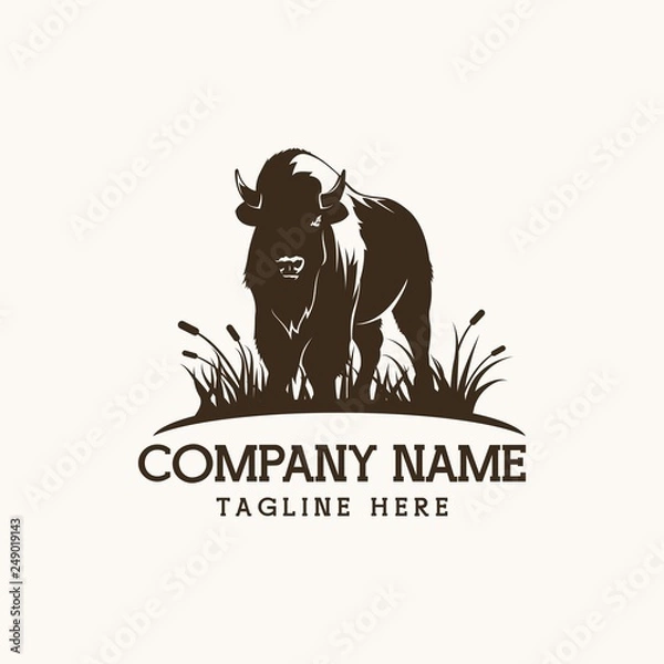 Obraz bison farm amazing design for your company or brand