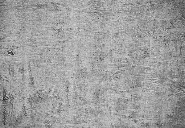 Obraz Old rusty metal surface with gray paint flaking and cracking texture