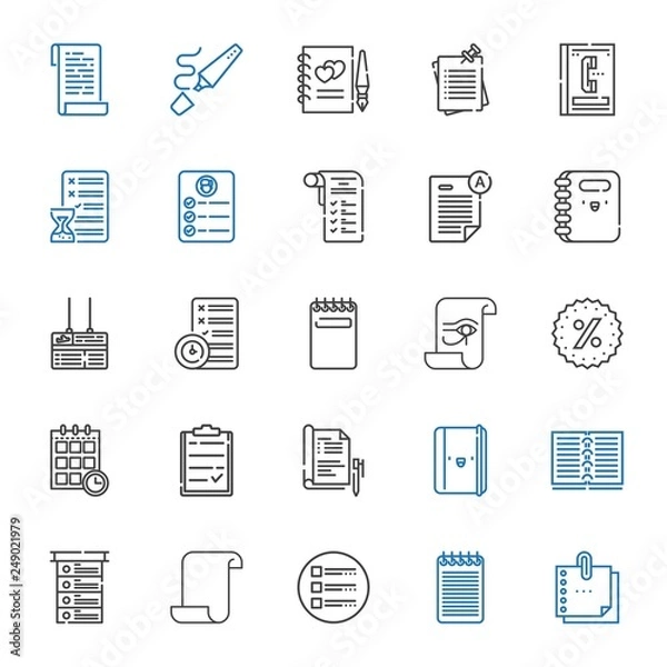 Fototapeta list icons set
