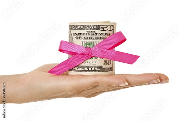 Obraz Giving money - dollars