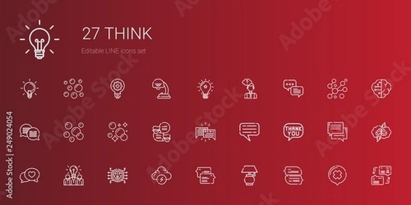 Obraz think icons set
