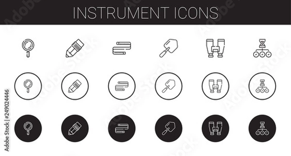 Obraz instrument icons set