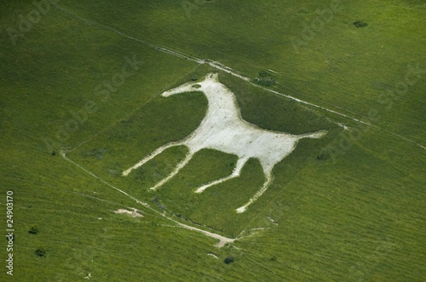 Obraz Le Cheval d'Alton Barnes vu d'avion