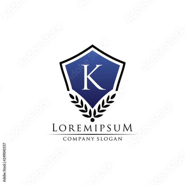 Fototapeta Classy Shield K Letter Logo