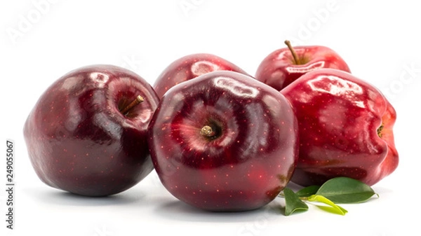 Fototapeta Red apples on white background