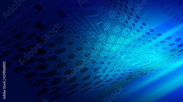 Fototapeta Abstract blue light and shade technology creative background. Vector illustration.