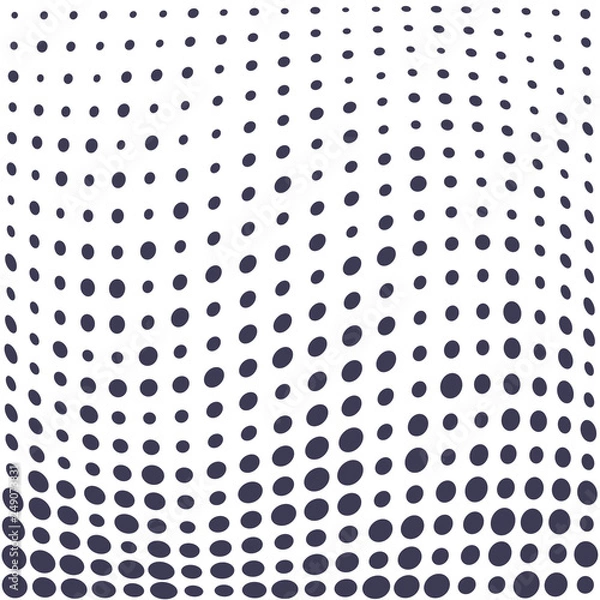 Fototapeta halftone dot seamless pattern, minimal geometric abstract background