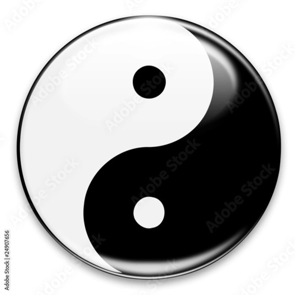 Fototapeta Yin & Yang Button