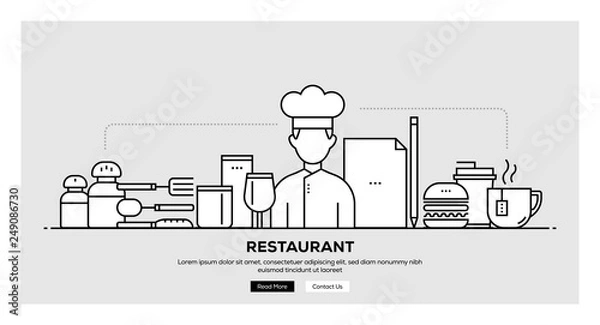 Fototapeta RESTAURANT BANNER CONCEPT