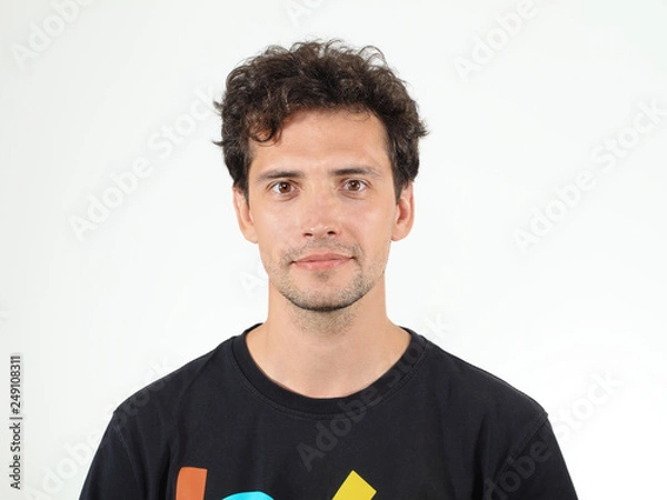 Fototapeta Nice boy isolated on white background