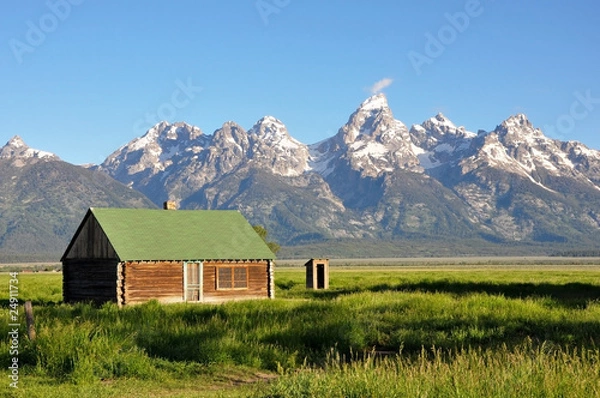 Obraz vintage home with mountain view