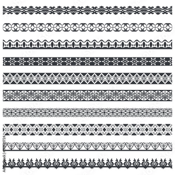 Obraz Seamless floral border template