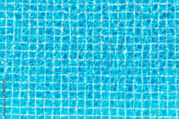 Fototapeta The bottom of the swimming pool. View from above