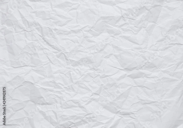 Obraz White crumpled paper background with texture