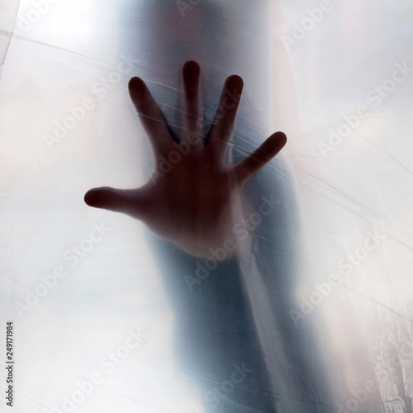 Fototapeta Hand hinter Folie